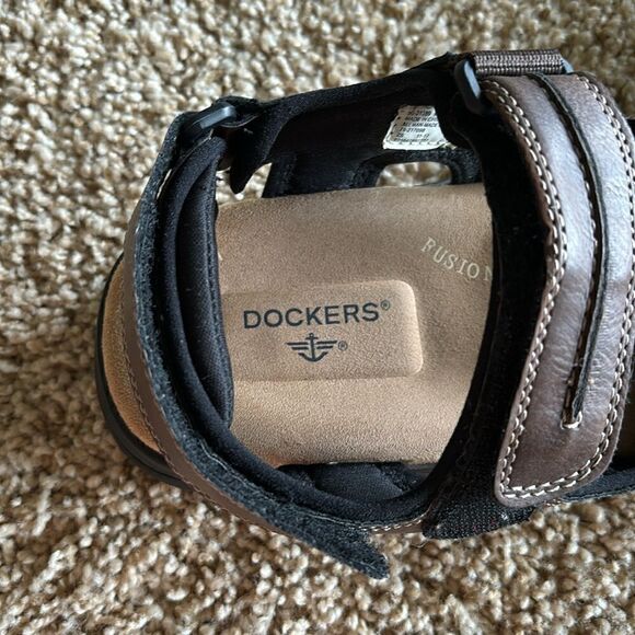 Vintage DOCKERS Brown leather strap‎ fisherman Sandals Men’s 8 - Picture 6 of 10